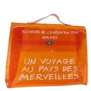 Pre-owned Canvas handbags Hermès Vintage , Orange , Dames