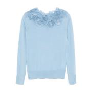 Stijlvolle Sweater voor Mannen Ermanno Scervino , Blue , Dames