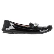 Pre-owned Leather flats Miu Miu Pre-owned , Black , Dames