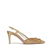 Elegant Slingback Pumps Valentino Garavani , Beige , Dames