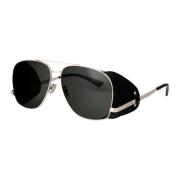 Leren Spoiler Zonnebril Saint Laurent , Gray , Heren