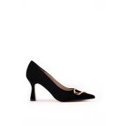 Zwarte Suède Hak Pumps Coccinelle , Black , Dames