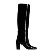 Hoge Laarzen van Lakleer Saint Laurent , Black , Dames