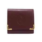 Pre-owned Leather wallets Cartier Vintage , Red , Dames