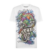 Stijlvol Grafisch T-shirt Philipp Plein , White , Heren