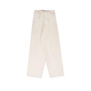 Wijde Pijp Herringbone Twill Tokyo Broek The New Society , White , Dam...