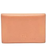 Pre-owned Leather wallets Carolina Herrera Pre-owned , Orange , Dames