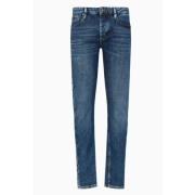 Slim Fit Gebruikte Denim Jeans Emporio Armani , Blue , Heren