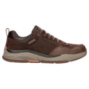 Waterdichte sportieve sneakers met Memoryfoam Skechers , Brown , Heren