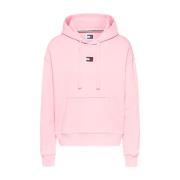 Casual Hoodie met Trekkoord Capuchon Tommy Hilfiger , Pink , Dames