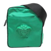 Pre-owned Nylon shoulder-bags Versace Pre-owned , Green , Dames