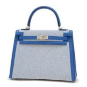 Pre-owned Leather handbags Hermès Vintage , Blue , Dames