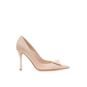 Stijlvolle Pumps met Uniek Design Valentino Garavani , Beige , Dames