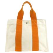 Pre-owned Cotton handbags Hermès Vintage , White , Dames