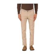 Slim Fit Katoenen Chino Broek met Glen Check Patroon Mason's , Beige ,...