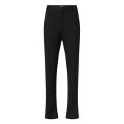 Katoenen Gabardine Regular Fit Broek Fabiana Filippi , Black , Dames