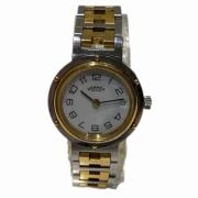 Pre-owned Metal watches Hermès Vintage , White , Dames