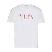 Grafische Print Katoenen T-Shirt Valentino Garavani , White , Heren