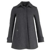 Pre-owned Wool outerwear Burberry Vintage , Gray , Dames