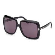 Lorelai Zonnebril Zwart/Rook Violet Tom Ford , Black , Dames