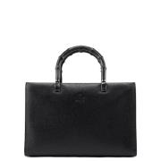 Pre-owned Leather handbags Gucci Vintage , Black , Dames