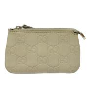 Pre-owned Canvas wallets Gucci Vintage , Beige , Dames