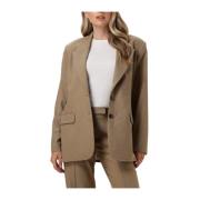 Elegante Twill Blazer Aaiko , Beige , Dames