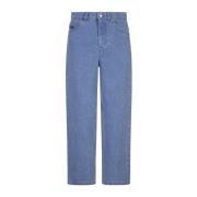 Blauwe Coated Denim Wortel Fit Jeans Marni , Blue , Dames