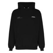 Zwarte Hoodie van Katoen Kangoeroezakken Represent , Black , Heren