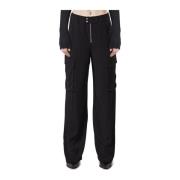 Cargo Wide Leg Pants Thom Krom , Black , Dames