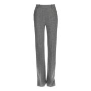 Gestreepte Wollen Broek - Grijs, 40 Ermanno Scervino , Gray , Dames