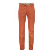 Katoenen Chino Broek Oranje Meyer , Orange , Heren