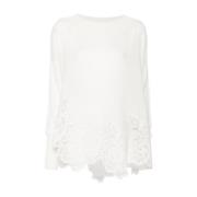 Gezellig Gebreide Trui Ermanno Scervino , White , Dames