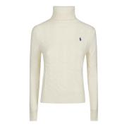 Gezellig Gebreide Schildpadhals Sweater Ralph Lauren , Beige , Dames