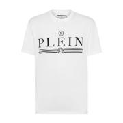 Coole Grafische Tee Fadcmtk Stijl Philipp Plein , White , Heren