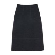 Grijze Geplooide Rok Jil Sander , Gray , Dames