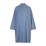 Blauwe Katoenen Midi Jurk met Cocon Snit Marni , Blue , Dames