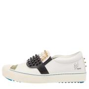 Pre-owned Leather sneakers Fendi Vintage , White , Dames