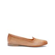 Klassieke Leren Loafers Santoni , Beige , Dames