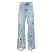 Stijlvolle Denim Jeans Philipp Plein , Blue , Dames