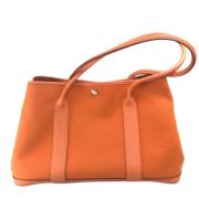 Pre-owned Canvas totes Hermès Vintage , Orange , Dames