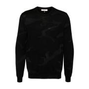 Stijlvolle Sweater met Uniek Design Valentino Garavani , Black , Heren