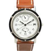 Pre-owned Metal watches Hermès Vintage , Gray , Dames