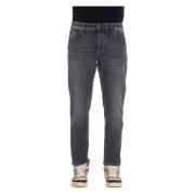 Grijze Denim Carrot Fit Jeans PT Torino , Gray , Heren