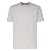 Parel Grijs Katoenen T-shirt Ronde Kraag Eleventy , Gray , Heren