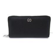 Pre-owned Leather wallets Gucci Vintage , Black , Dames