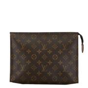 Pre-owned Canvas clutches Louis Vuitton Vintage , Brown , Dames