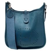 Pre-owned Leather shoulder-bags Hermès Vintage , Blue , Dames