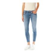 Slim Midwaist Jeans met Gouden Metalen Details Le Temps Des Cerises , ...