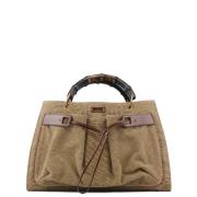 Pre-owned Cotton handbags Gucci Vintage , Beige , Dames